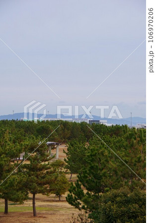 徳島県松茂町　月見ヶ丘海浜公園と徳島飛行場　 106970206
