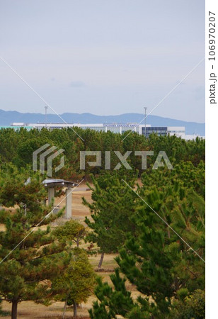 徳島県松茂町　月見ヶ丘海浜公園と徳島阿波おどり空港　 106970207