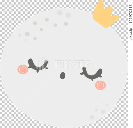 Cute and kawaii nursery sky element, crescent moon, star and cloud cartoon doodle hand drawing 106970318