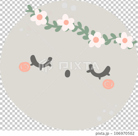 Cute and kawaii nursery sky element, crescent moon, star and cloud cartoon doodle hand drawing 106970502