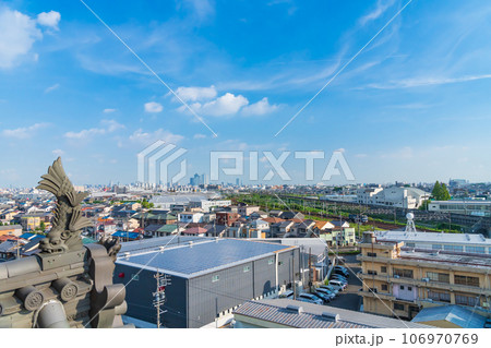 清洲城、天主閣からの眺め〈愛知県清須市〉 清洲城、天主閣からの眺め〈愛知県清須市〉 106970769