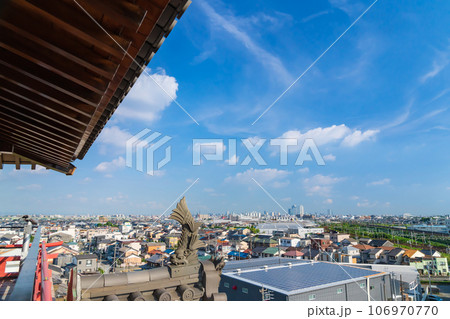 清洲城、天主閣からの眺め〈愛知県清須市〉 清洲城、天主閣からの眺め〈愛知県清須市〉 106970770