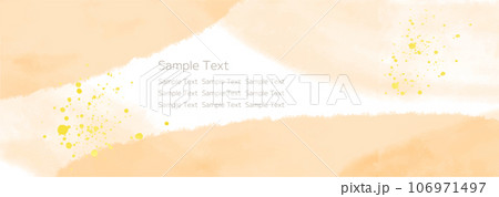 水彩テクスチャの背景素材 オレンジ 秋イメージ 横長 水彩テクスチャの背景素材 オレンジ 秋イメージ 横長 106971497