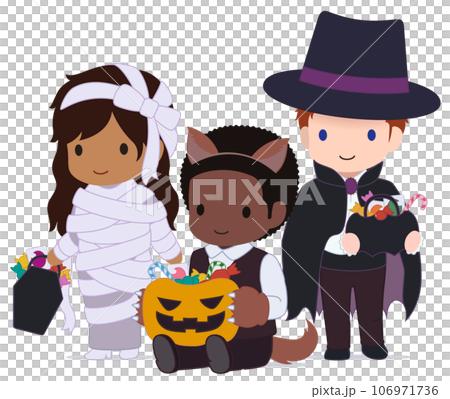 可愛的萬聖節孩子狼人多種族 5 可愛的萬聖節孩子狼人多種族 5 106971736