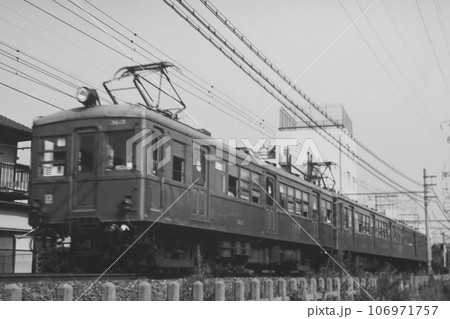 元戦災省線電車の東急3600形他の3613-3601-3781、鵜の木ー下丸子、1973年7月26日 106971757
