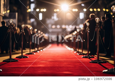 The red carpet and a crowd of people waiting for the stars to appear at the awards ceremony The red carpet and a crowd of people waiting for the stars to appear at the awards ceremony 106972086