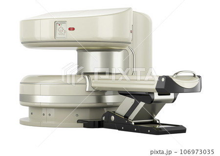 Open MRI Machine, closeup. 3D rendering 106973035