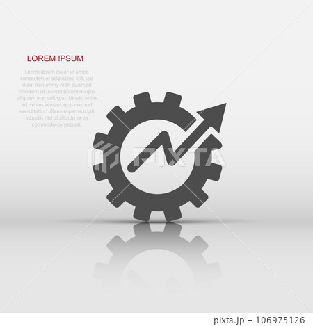 Productivity icon in flat style. Process strategy vector illustration on isolated background. Seo analytics sign business concept. 106975126