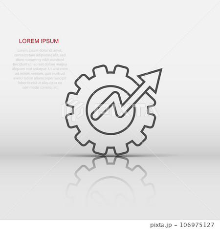 Productivity icon in flat style. Process strategy vector illustration on isolated background. Seo analytics sign business concept. Productivity icon in flat style. Process strategy vector illustration on isolated background. Seo analytics sign business concept. 106975127