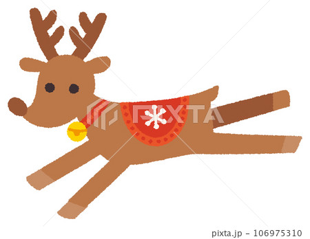 トナカイの手書きベクターイラスト／クリスマス 106975310