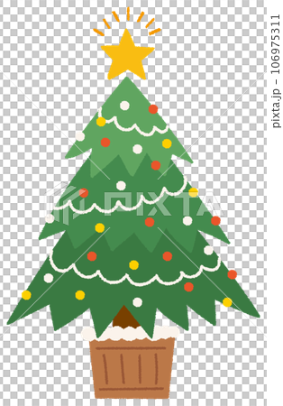 Christmas tree hand drawn vector illustration/Christmas 106975311