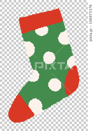 水玉のくつしたの手書きベクターイラスト/クリスマス 水玉のくつしたの手書きベクターイラスト/クリスマス 106975376