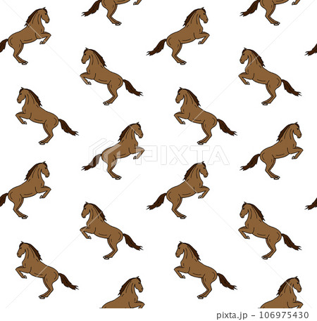 Vector seamless pattern of dressage horse 106975430