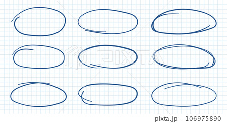 Circle line sketch icon in hand drawn style. Circular scribble doodle vector illustration on isolated background. Pencil or pen bubble sign business concept. Circle line sketch icon in hand drawn style. Circular scribble doodle vector illustration on isolated background. Pencil or pen bubble sign business concept. 106975890
