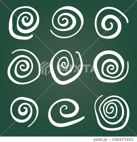Swirl icon in hand drawn style. Handmade doodle vector illustration on isolated background. Spiral mark sign business concept. 106975892
