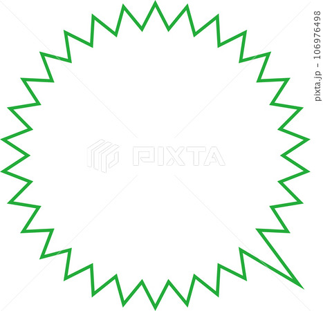 バクダン風吹き出し緑 106976498