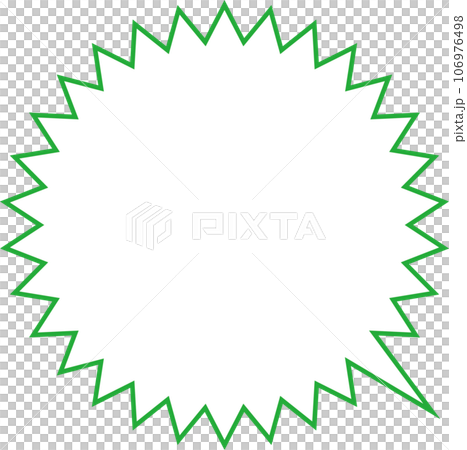 バクダン風吹き出し緑 106976498