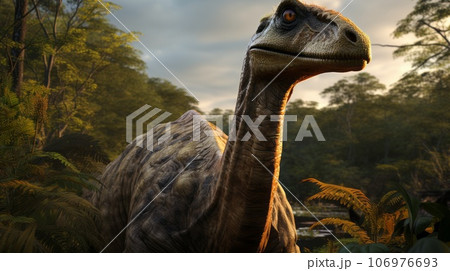 Big Prehistoric Dinosaur Standing In The...のイラスト素材 [106976693] - PIXTA