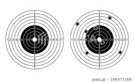 Target for shooting range template. Vector illustration Target for shooting range template. Vector illustration 106977269