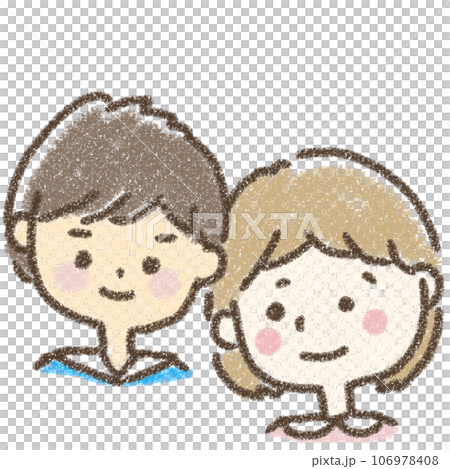 人物　女の子　手書きイラスト  106978408
