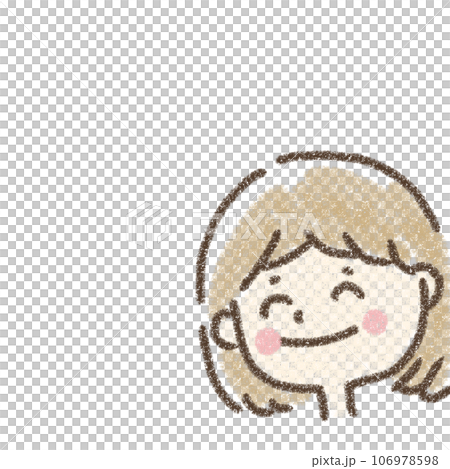 Girl hand drawn illustration smile Girl hand drawn illustration smile 106978598
