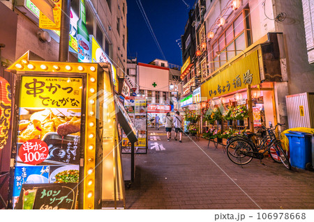 日本の東京都市景観 赤羽駅前の飲み屋街などを望む 日本の東京都市景観 赤羽駅前の飲み屋街などを望む 106978668