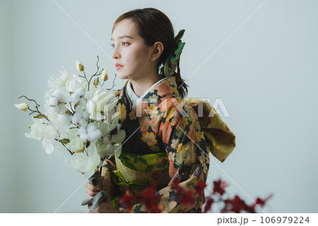 緑の振袖 緑の振袖 106979224