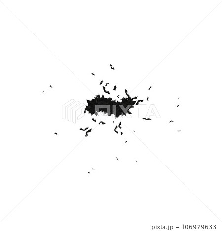 Static Halloween Typeface Formed Of Flying Bats with alpha the character tilde Static Halloween Typeface Formed Of Flying Bats with alpha the character tilde 106979633