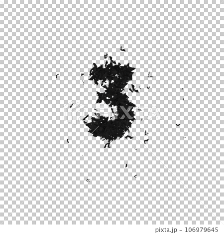 Static  Halloween Typeface Formed Of Flying Bats with alpha the character 3 106979645