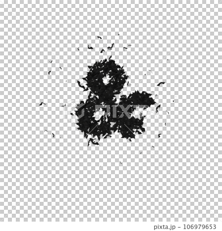 Static Halloween Typeface Formed Of Flying Bats with alpha the character ampersand Static Halloween Typeface Formed Of Flying Bats with alpha the character ampersand 106979653