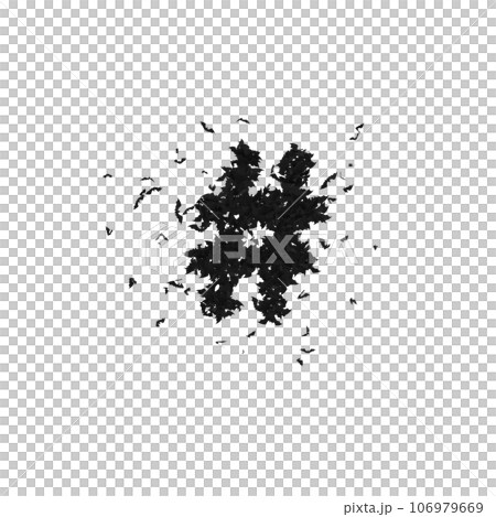 Static  Halloween Typeface Formed Of Flying Bats with alpha the character hashtag 106979669