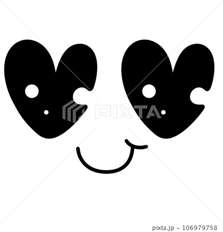Cute kawaii eye in love emotion groovy retro y2k Cute kawaii eye in love emotion groovy retro y2k 106979758