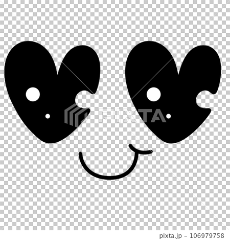 Cute kawaii eye in love emotion groovy retro y2k 106979758