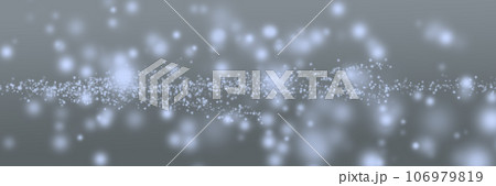 On a gray background are randomly distributed illuminated dots. 106979819