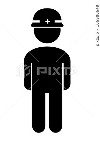 ヘルメットをかぶっている人 ヘルメットをかぶっている人 106980649