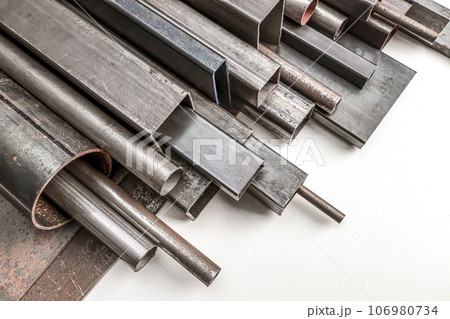 square, rectangular and round metal profiles square, rectangular and round metal profiles 106980734
