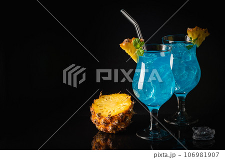 Boozy Blue Hawaii Cocktail 106981907
