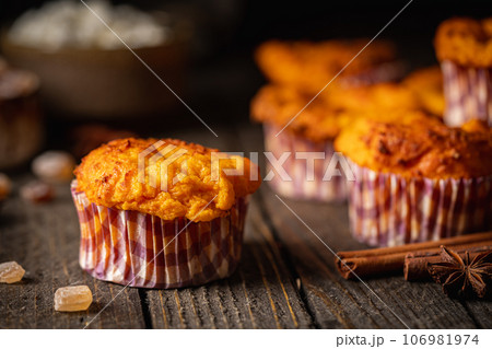 Sweet cottage cheese muffins 106981974