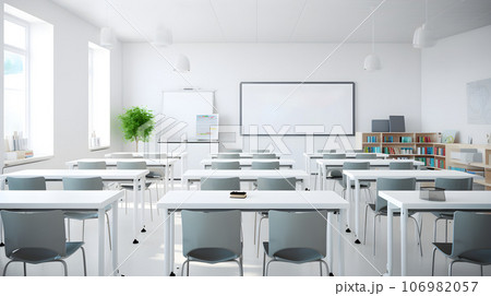 White Classroom school. 106982057