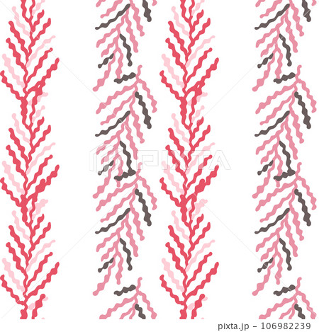 Abstract seaweed backdrop. Organic fern leaves seamless pattern. Simple style botanical background. Abstract seaweed backdrop. Organic fern leaves seamless pattern. Simple style botanical background. 106982239