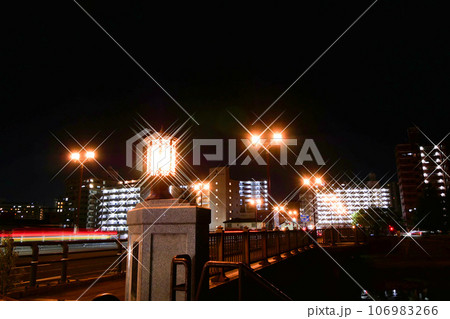 広瀬橋の夜景（宮城県仙台市） 106983266