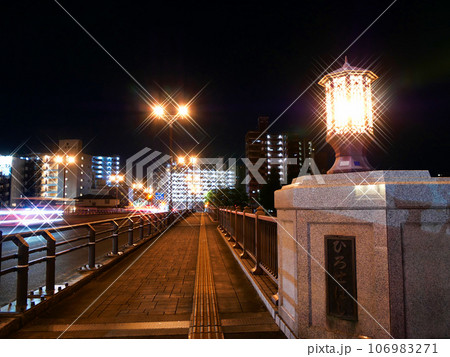 広瀬橋の夜景（宮城県仙台市） 106983271