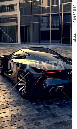 Lexus Super Coupe of the future use black bird air, Generative AI 106983816