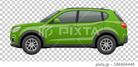 側方から見た車のイラスト（SサイズSUV） 106984440