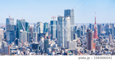 「東京都」渋谷スカイから望む都心の街並み 「東京都」渋谷スカイから望む都心の街並み 106986042