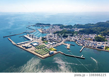飯尾啓（真作保証）・（作品名）南知多師崎風景。本日迄 知多半島の師崎港（愛知県南知多町）の写真素材 [106986225] - PIXTA