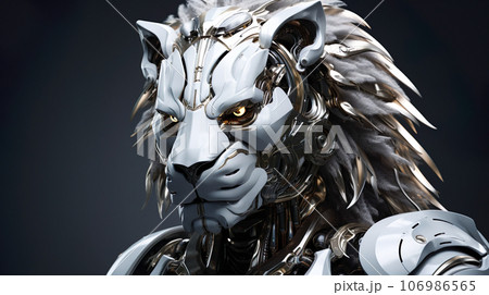雄のライオンのアンドロイド「AI生成画像」 106986565