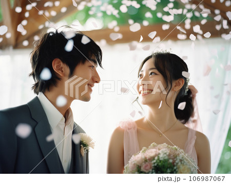 幸せな結婚式　AI画像 106987067