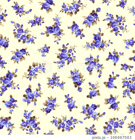 ロココ調でクラシックなタッチの薔薇花柄, 106987083