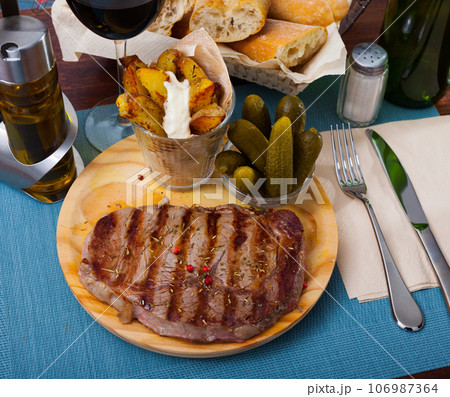 Juicy beef with herbs 106987364
